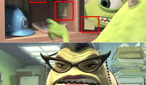 monster inc el de los labios|21 Detalles de Monsters, Inc. que quizá no viste